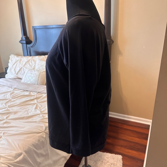 Off the shoulder black sweatshirt - Picture 3 of 6